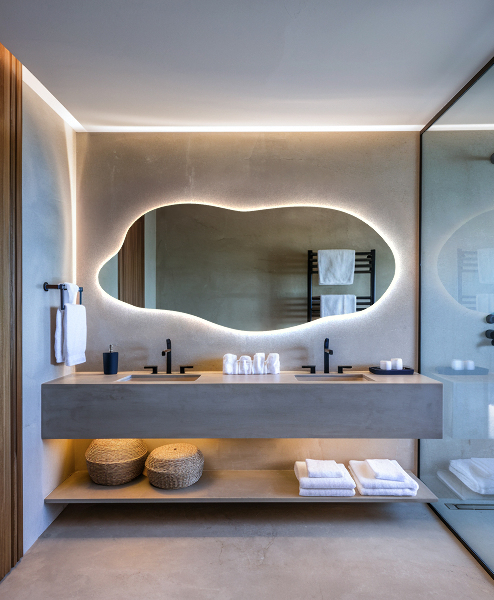 Oglinda forma neregulata led 40x90 cm