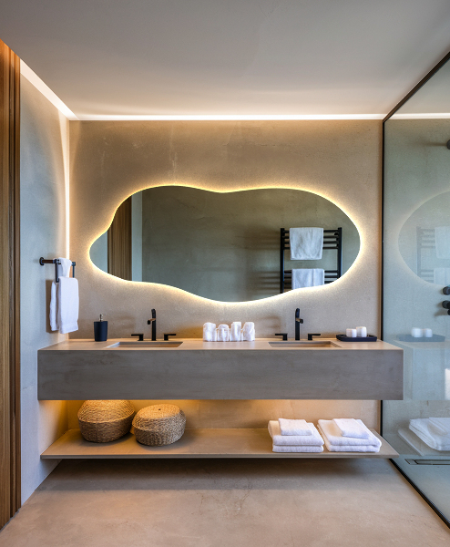 Oglinda forma neregulata led 40x90 cm