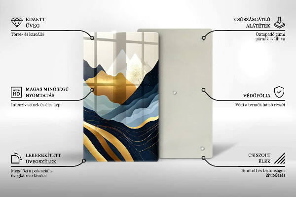 Tocător sticlă Munți abstracti