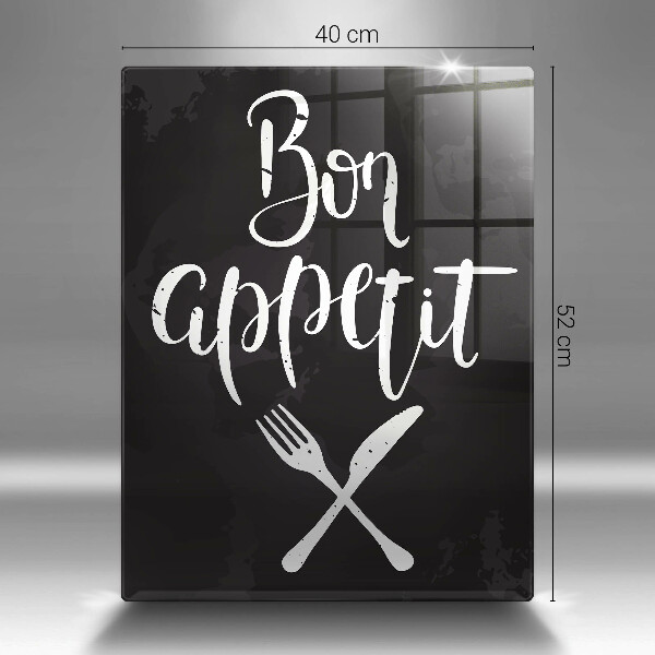 Tocător sticlă Inscripție Bon appetit