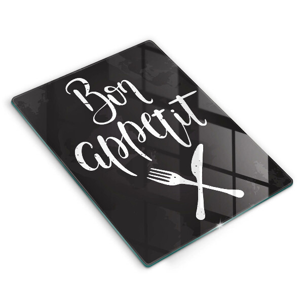 Tocător sticlă Inscripție Bon appetit