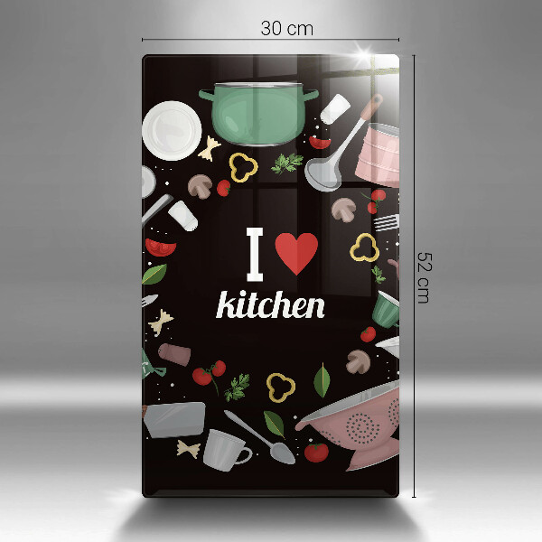 Tocător sticlă I love kitchen