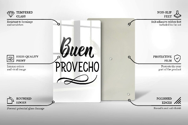 Tocător sticlă Buen provecho
