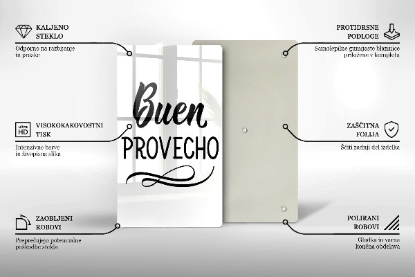 Tocător sticlă Buen provecho