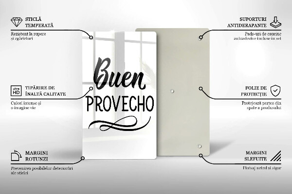 Tocător sticlă Buen provecho