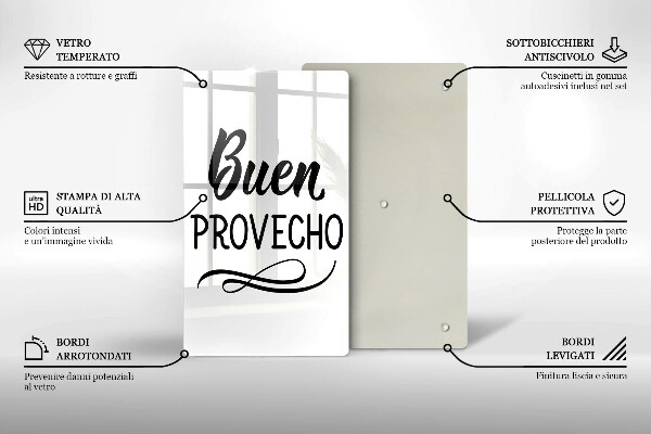 Tocător sticlă Buen provecho