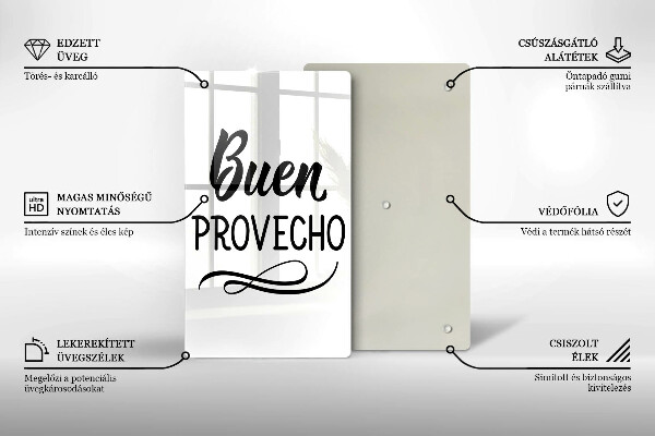 Tocător sticlă Buen provecho