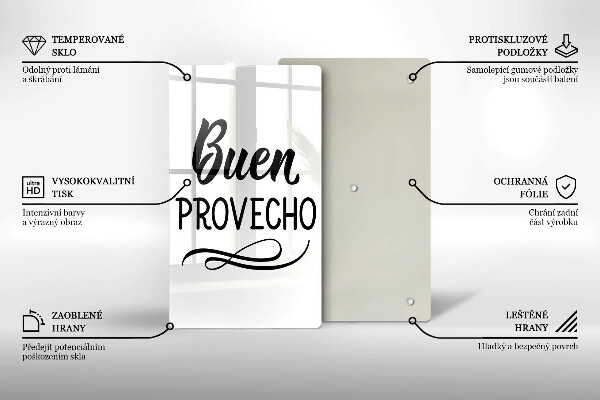 Tocător sticlă Buen provecho
