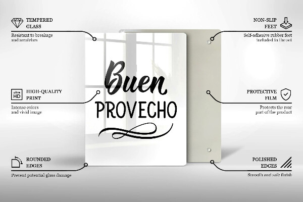 Tocător sticlă Buen provecho