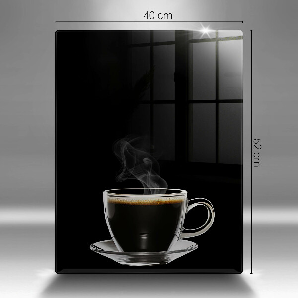 Tocător sticlă Un pahar de cafea fierbinte