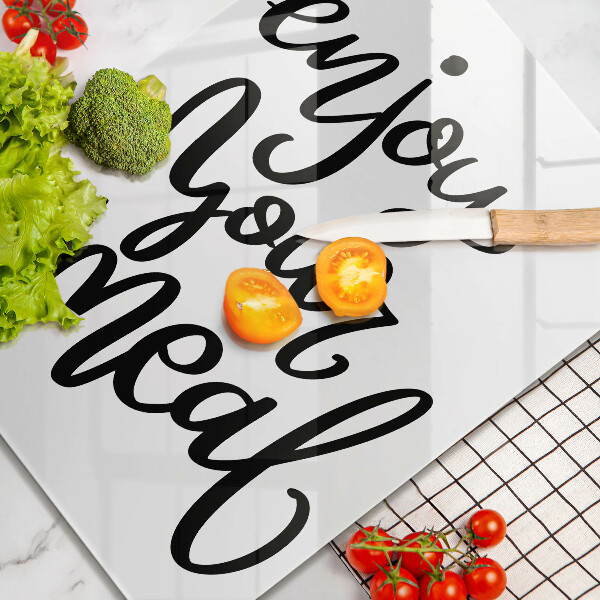 Tocător sticlă Enjoy your meal