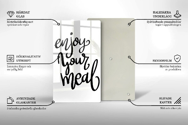 Tocător sticlă Enjoy your meal