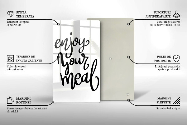 Tocător sticlă Enjoy your meal