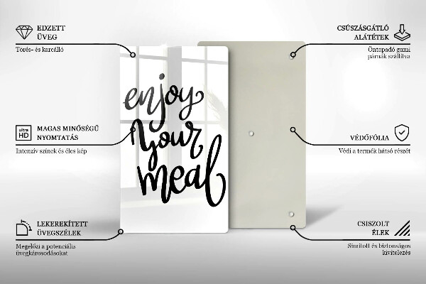 Tocător sticlă Enjoy your meal