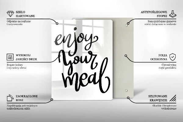 Tocător sticlă Enjoy your meal