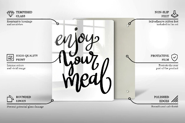 Tocător sticlă Enjoy your meal