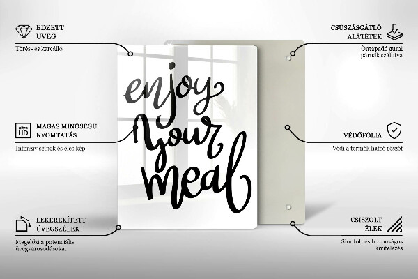 Tocător sticlă Enjoy your meal