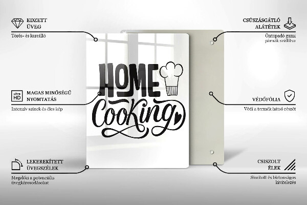 Tocător sticlă Home cooking