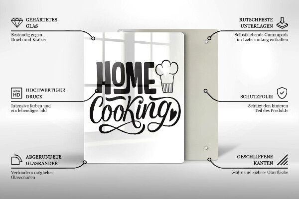 Tocător sticlă Home cooking