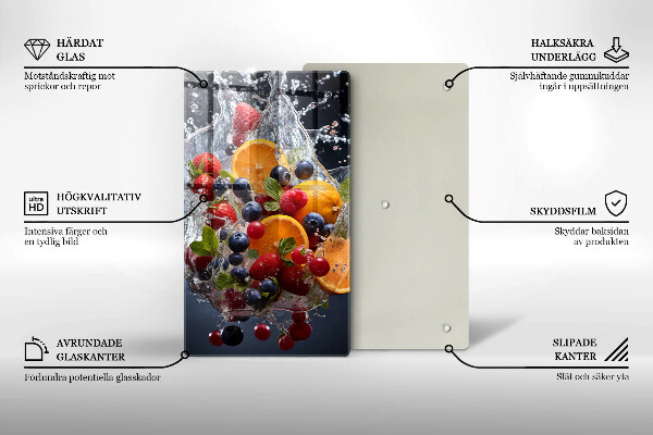 Tocător sticlă Fructe în apă