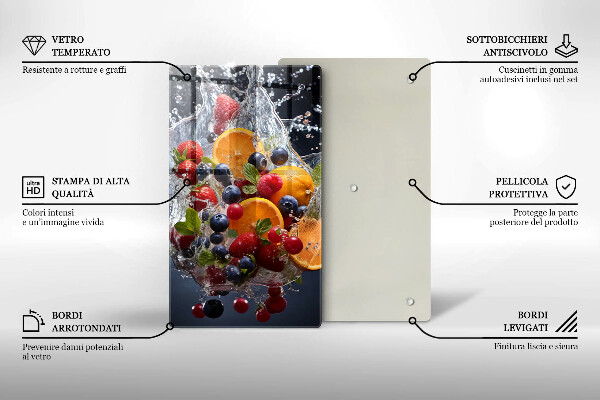 Tocător sticlă Fructe în apă