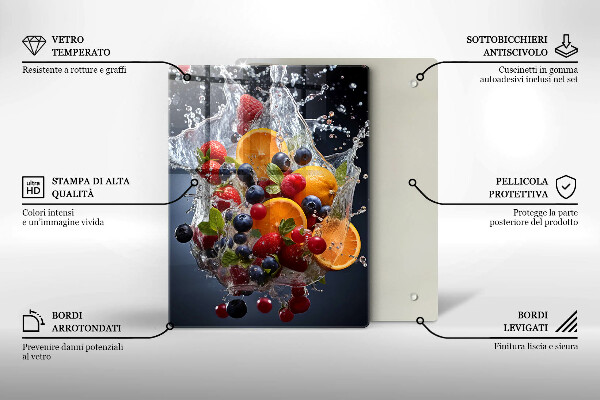 Tocător sticlă Fructe în apă