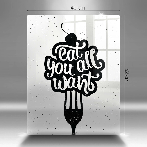 Tocător sticlă Eat all you want
