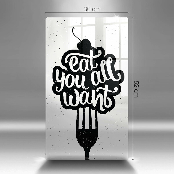 Tocător sticlă Eat all you want