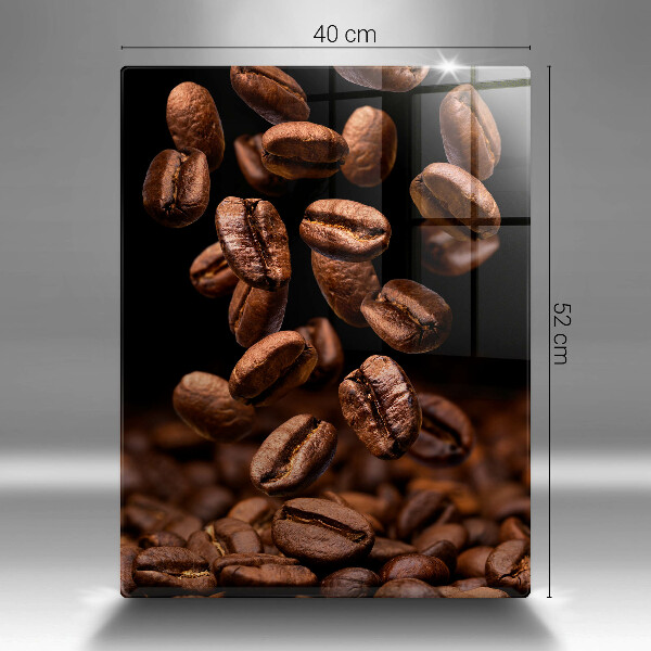 Tocător sticlă Boabe de cafea maro