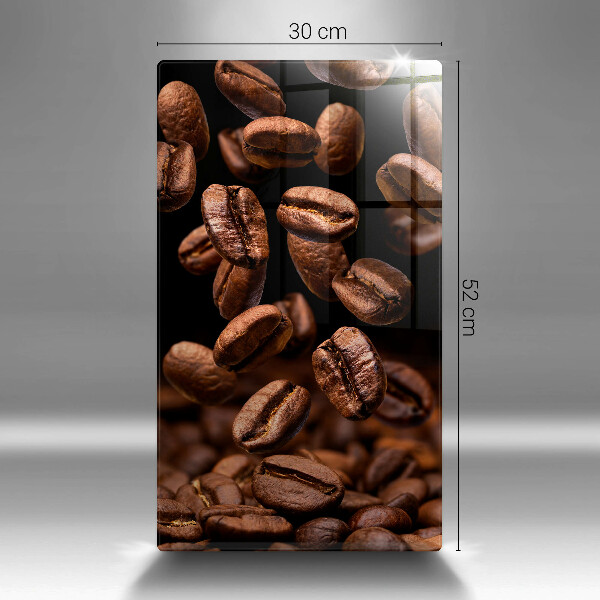 Tocător sticlă Boabe de cafea maro