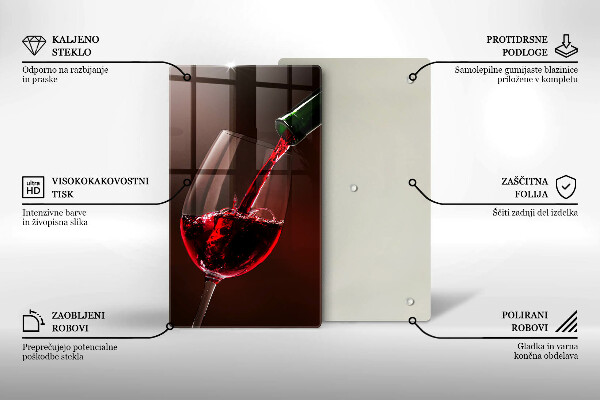 Tocător sticlă Un pahar de vin