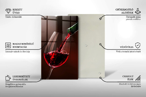 Tocător sticlă Un pahar de vin