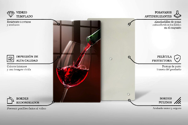 Tocător sticlă Un pahar de vin