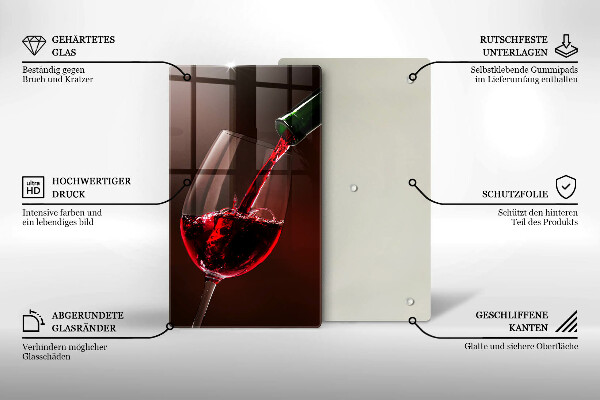 Tocător sticlă Un pahar de vin