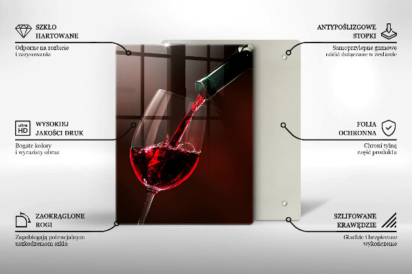 Tocător sticlă Un pahar de vin