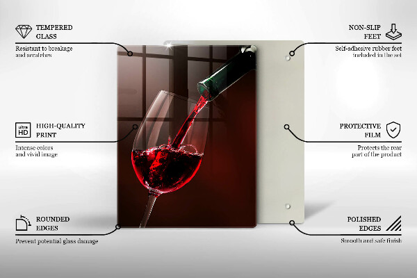 Tocător sticlă Un pahar de vin