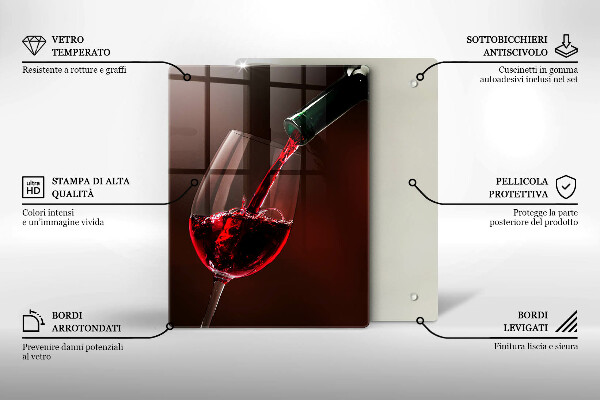 Tocător sticlă Un pahar de vin