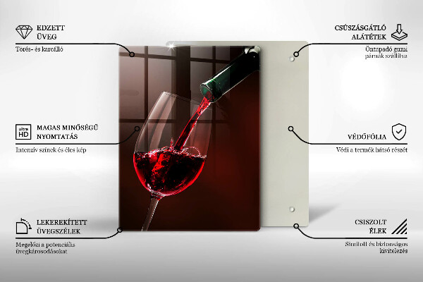Tocător sticlă Un pahar de vin
