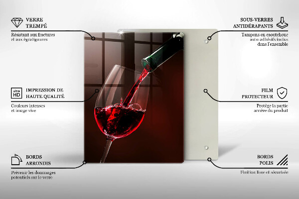 Tocător sticlă Un pahar de vin