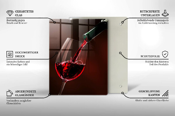 Tocător sticlă Un pahar de vin