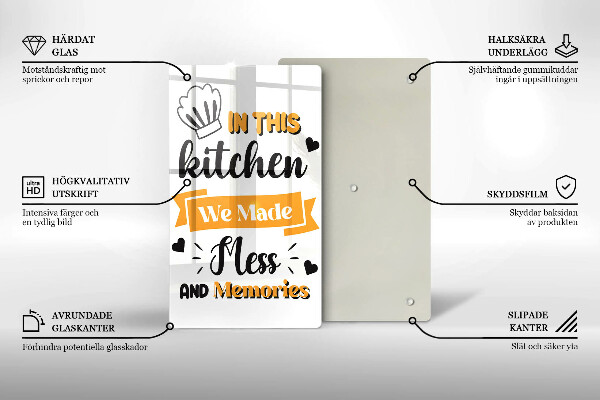 Tocător sticlă In this kitchen we made mess and memories