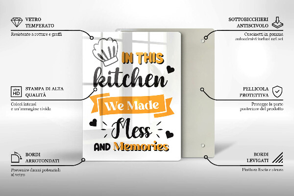 Tocător sticlă In this kitchen we made mess and memories