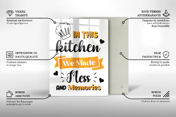 Tocător sticlă In this kitchen we made mess and memories