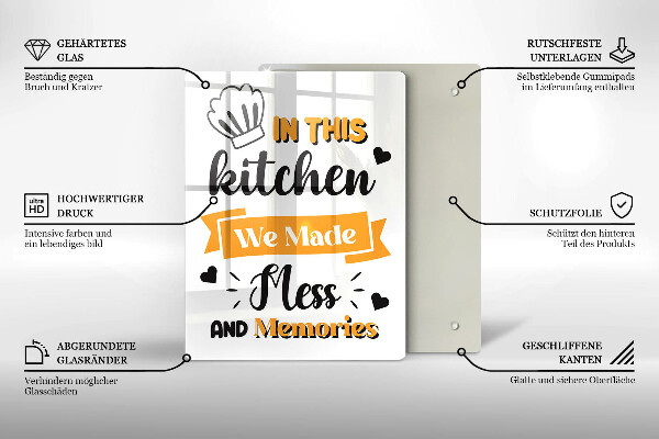 Tocător sticlă In this kitchen we made mess and memories