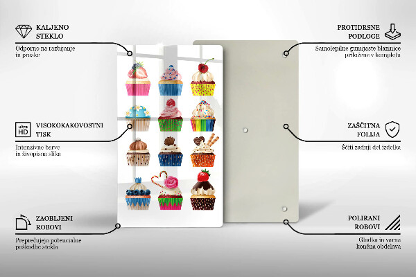 Tocător sticlă Ilustrație de cupcake