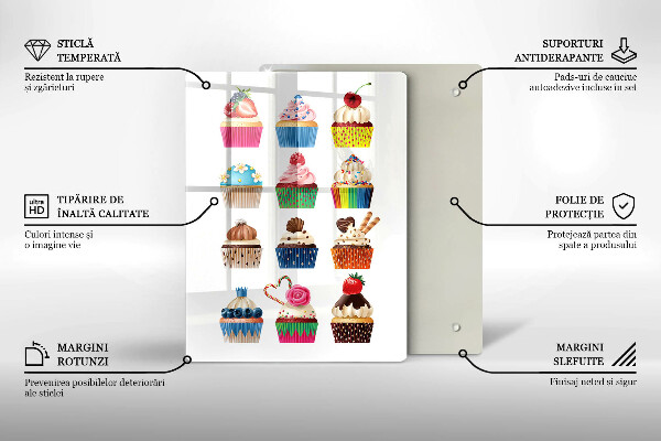 Tocător sticlă Ilustrație de cupcake