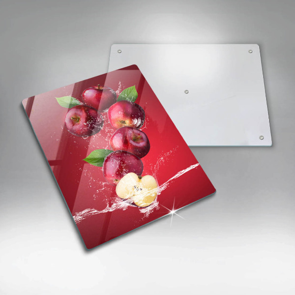 Tocător sticlă Mere suculente în apă