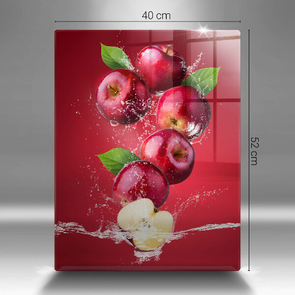Tocător sticlă Mere suculente în apă