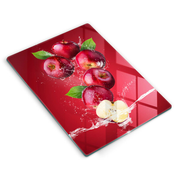 Tocător sticlă Mere suculente în apă