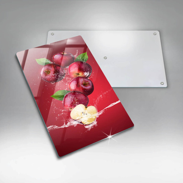 Tocător sticlă Mere suculente în apă